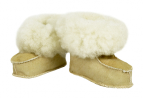 booties + sheepskin 