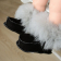 fur booties + for babies 