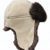 hat with earflaps sheepskin 