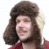 hat with earflaps sheepskin 