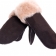 fur mittens 