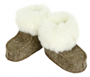 booties + sheepskin 