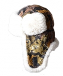 hat with earflaps sheepskin 