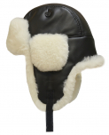 Hat with earflaps + sheepskin + winter 