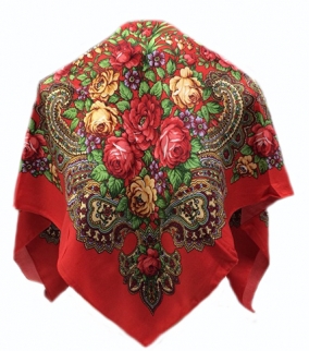 Shawl in Russian folk style 